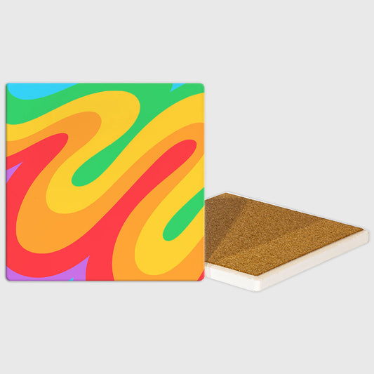 PP-COASTER-SQR-4PK - Square Coaster Mockup