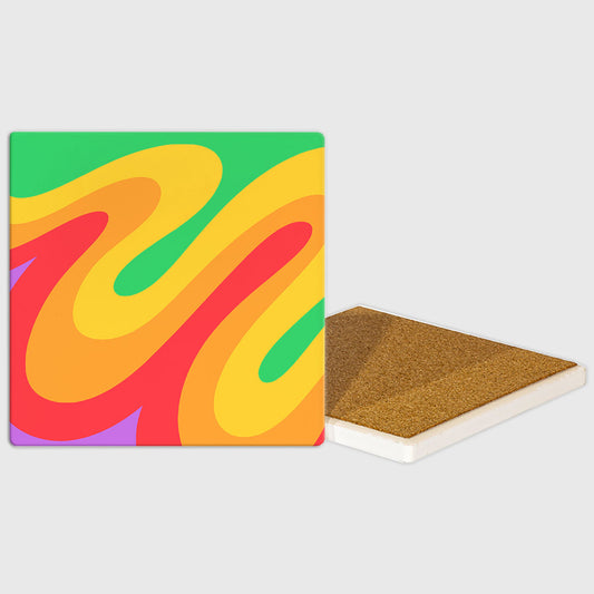 PP-COASTER-SQR-4PK - Square Coaster Mockup